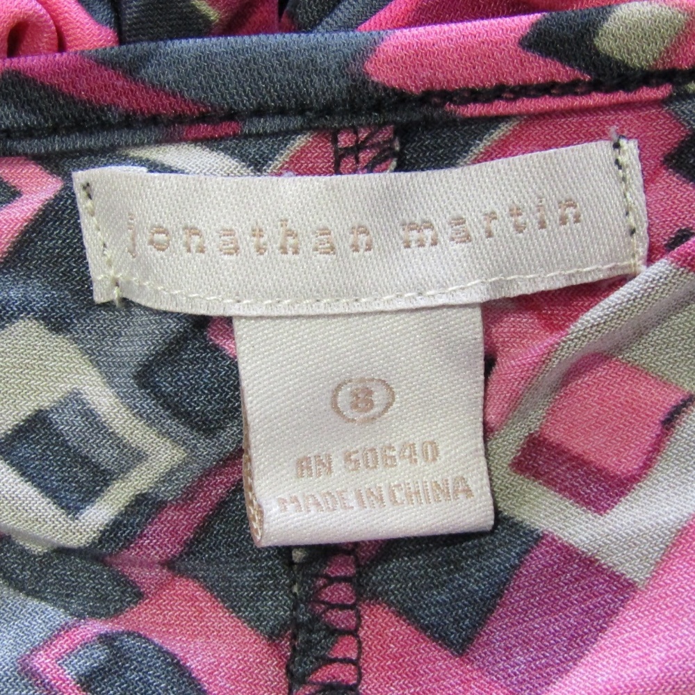 Jonathan Martin Faux Wrap Dress Ruched Size 8 - Picture 5 of 6